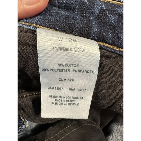 Joes Jeans Womens‎ 28 Blue Boyfriend Slim Crop Stretch Distressed - Picture 4 of 13